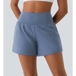 NWT!! HALARA Softlyzero Airy High-Waist Shorts in Infinity Blue Sz Med